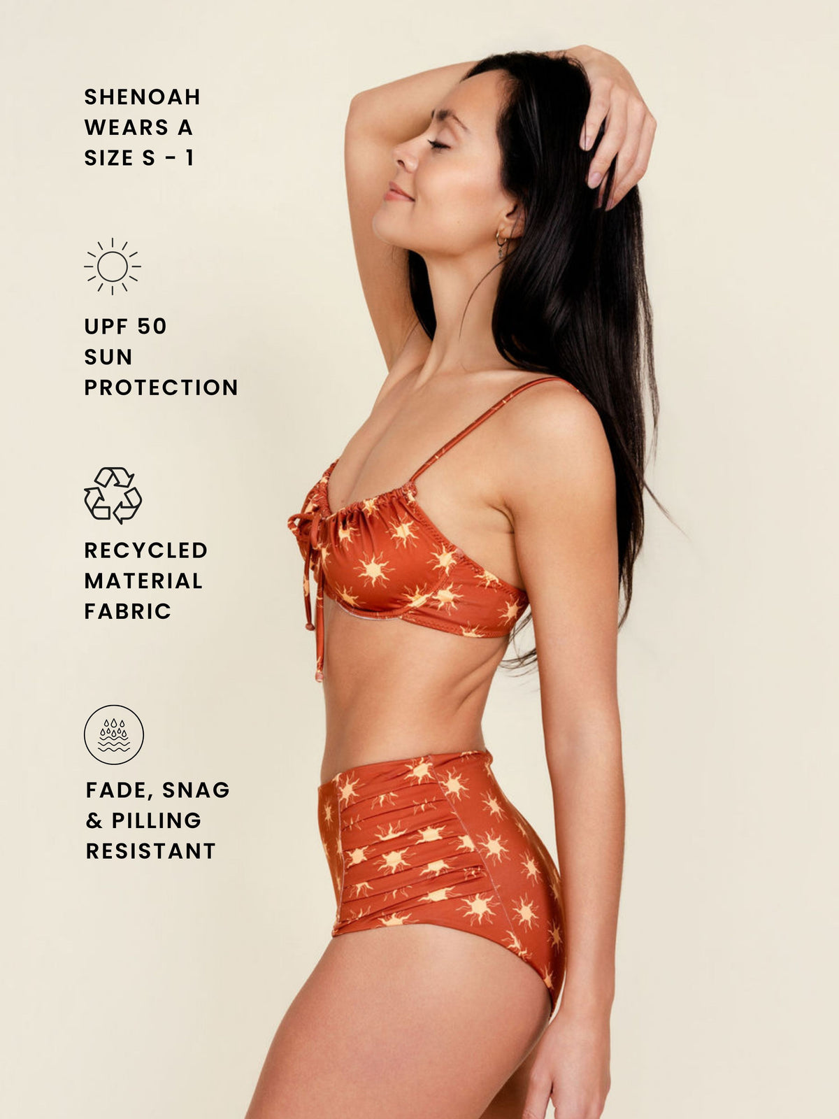 Pleated High Waisted Bottoms in Solara