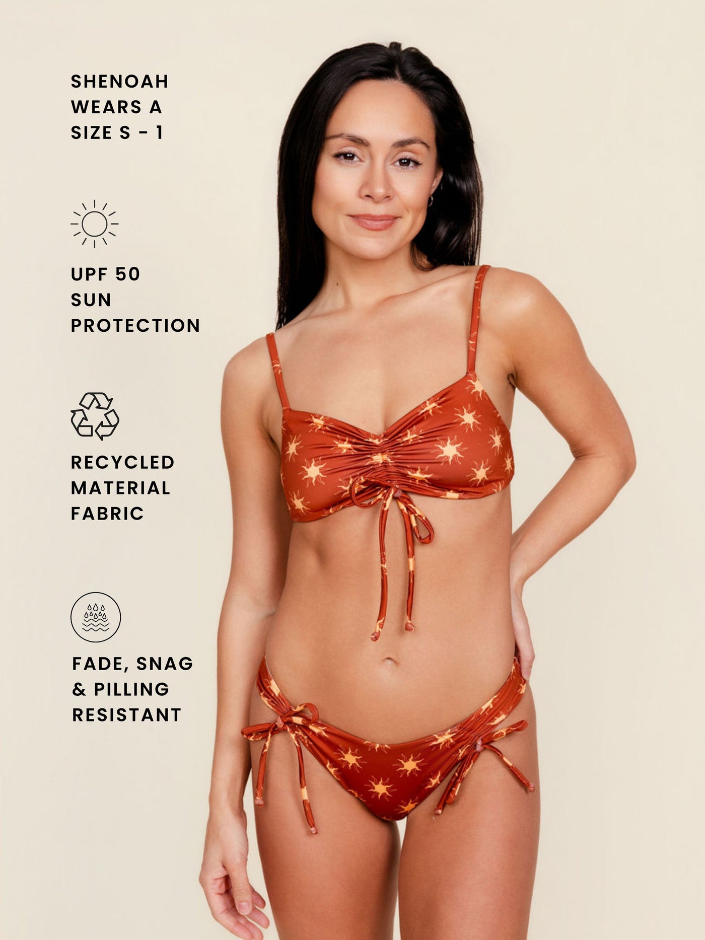 Ruched Tie Bottoms in Solara