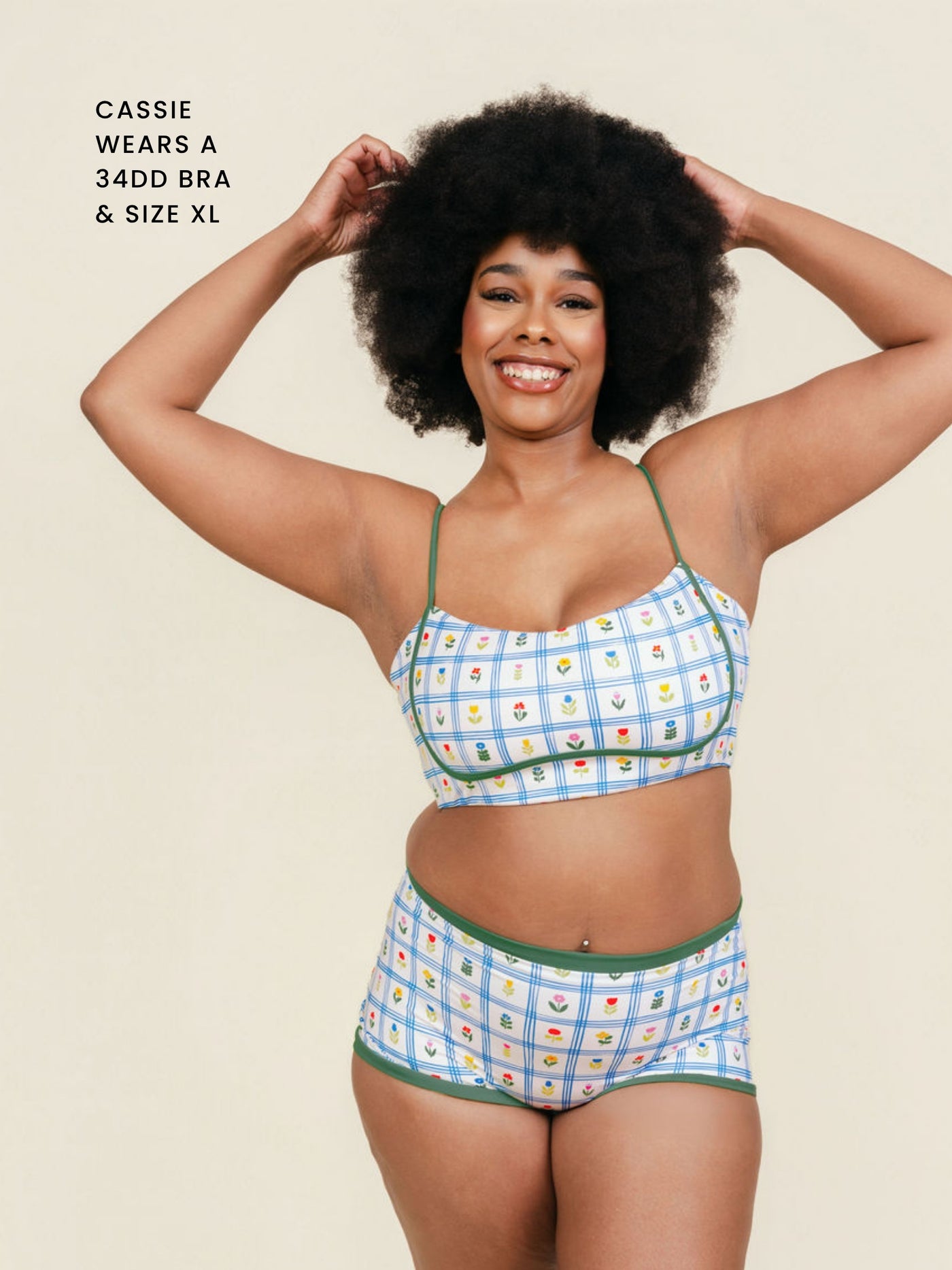 Bandeau With Piping Top in Wildflower