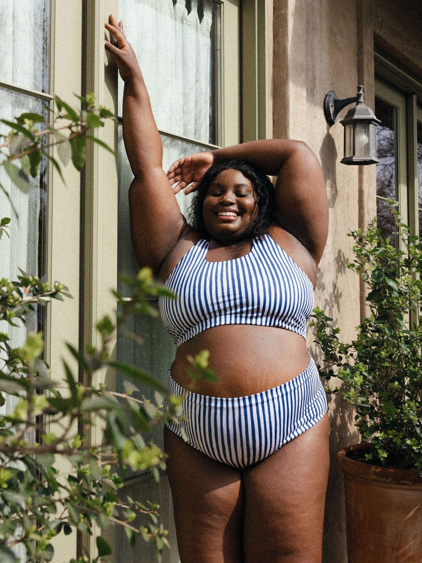 High Waisted Full Coverage Bottoms in Amalfi