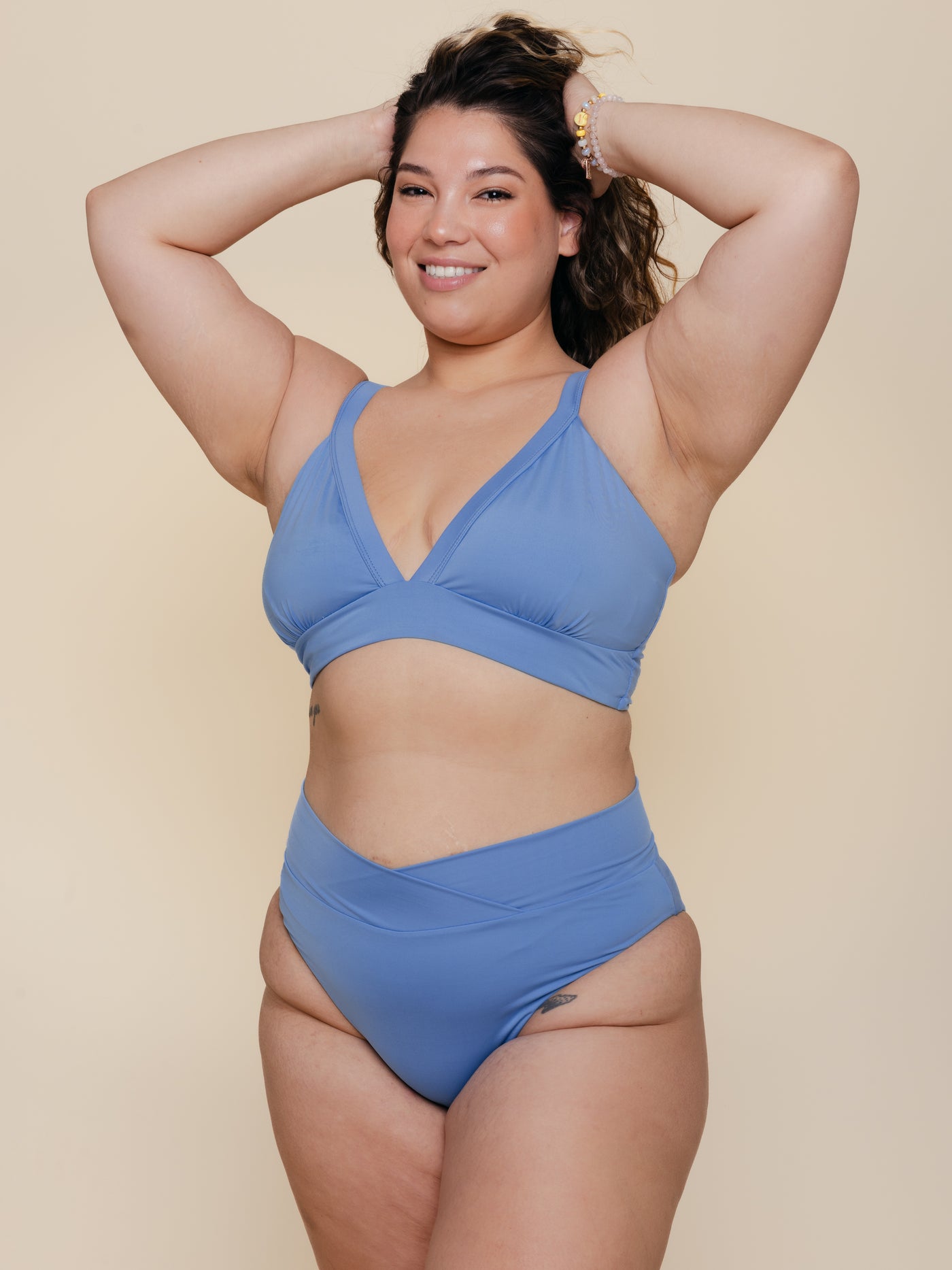 High Hip Crossover Bottoms in Sky