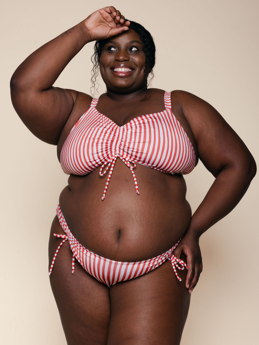 Ruched Tie Bottoms in Lucia