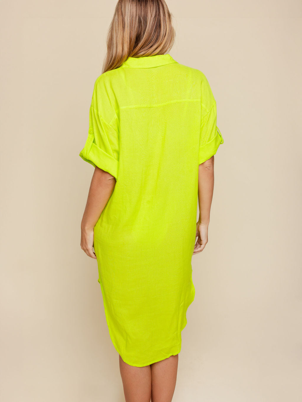 Linen Blend Cover Up Dress in Zuma