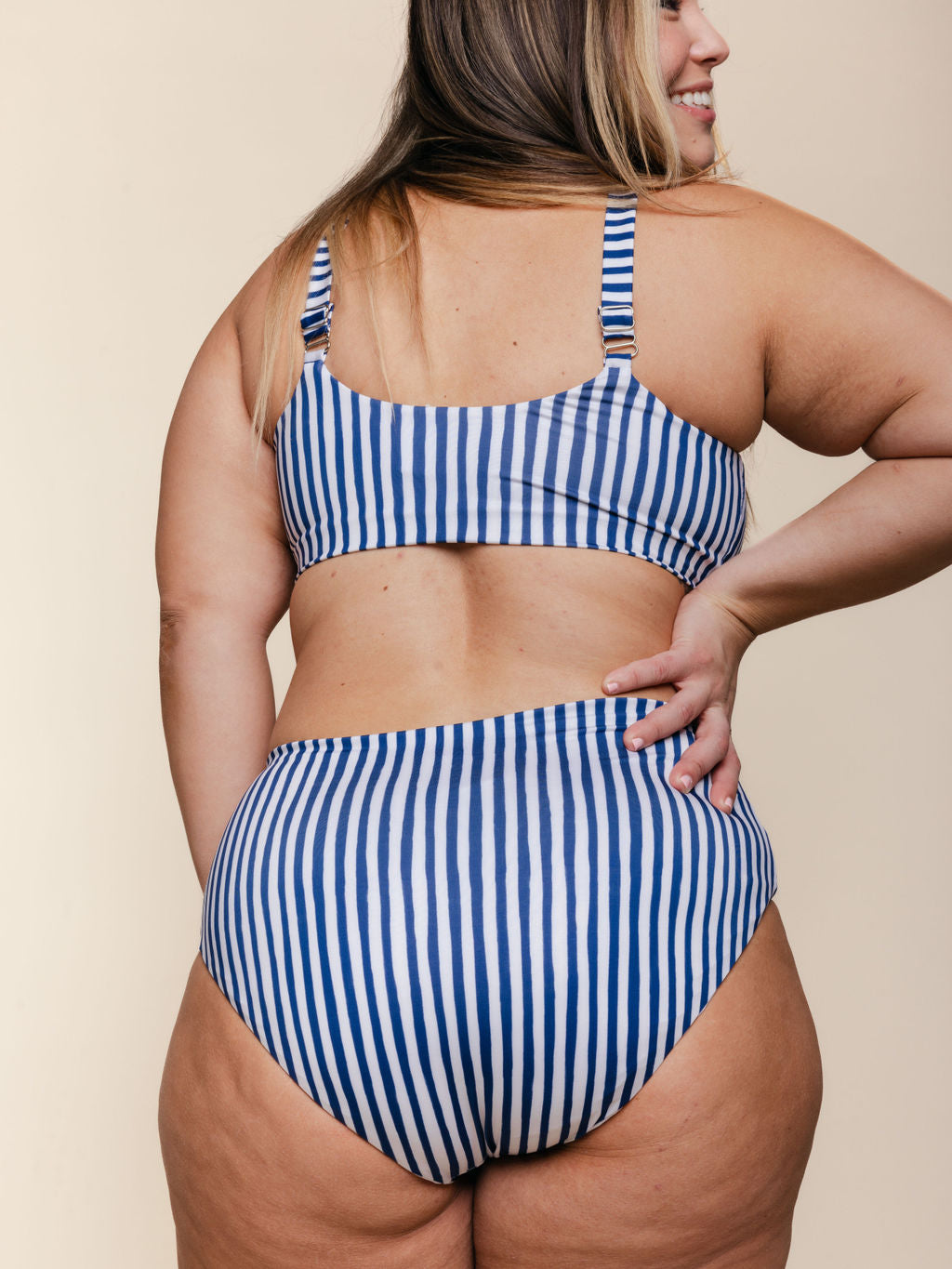 High Waisted Full Coverage Bottoms in Amalfi