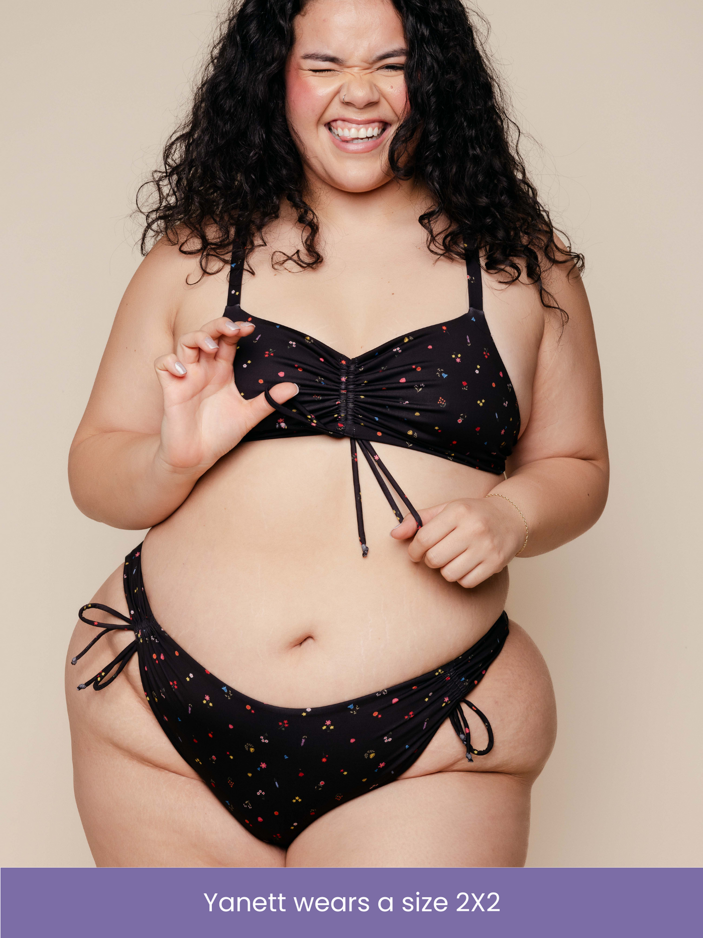 Ruched Tie Bottoms in Matilda