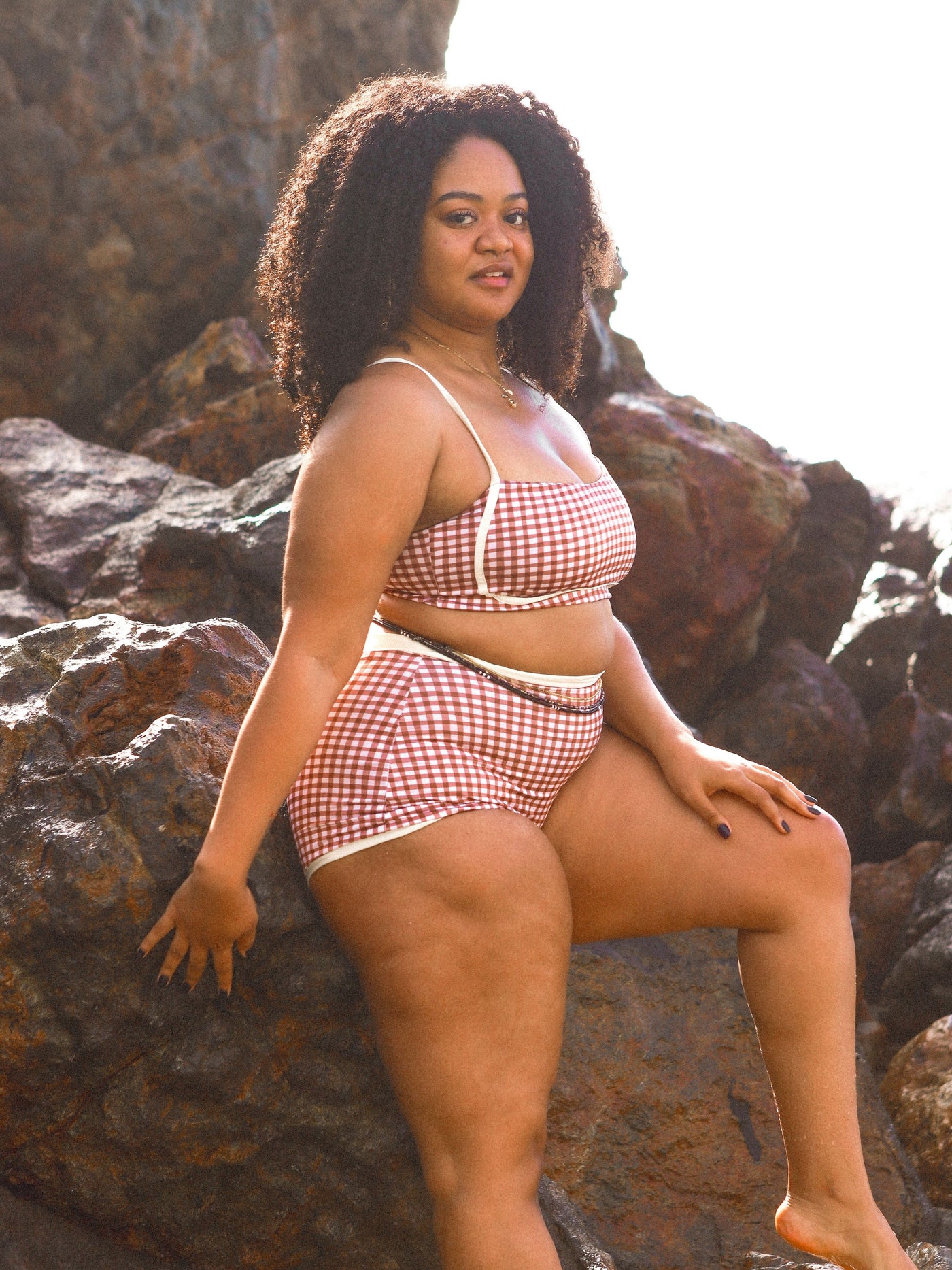 Bandeau With Piping Top in Sugar