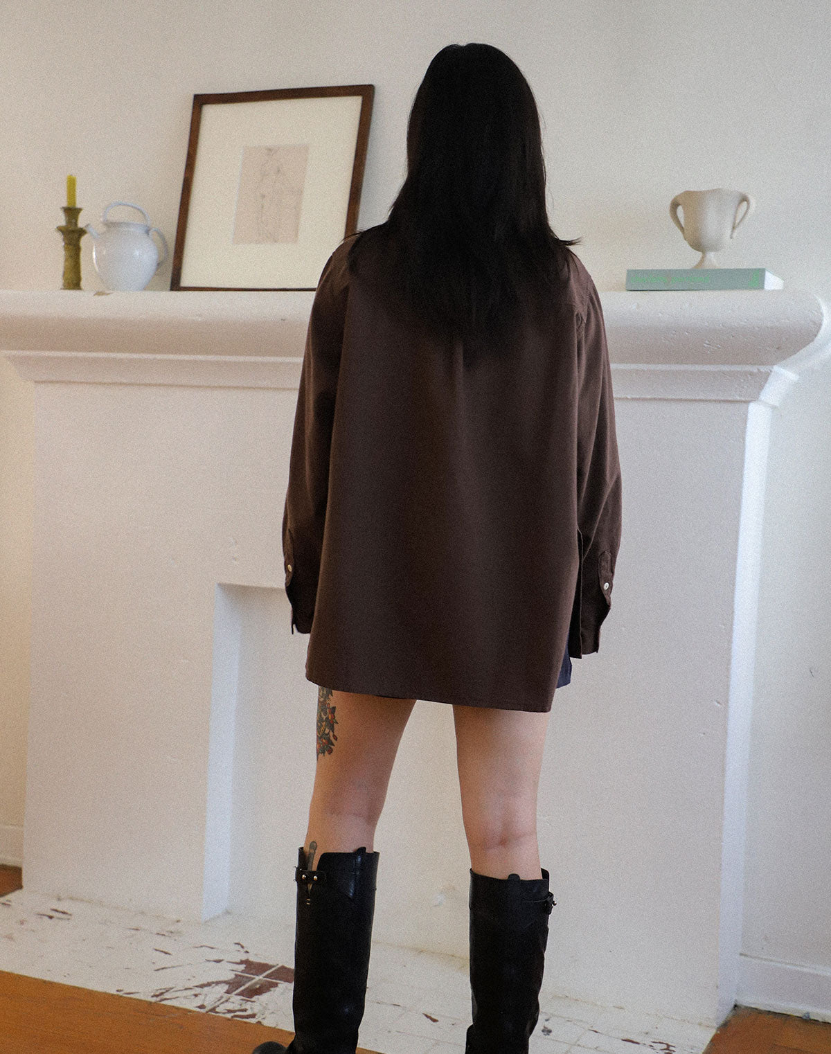 Collared Shirt in Chocolate