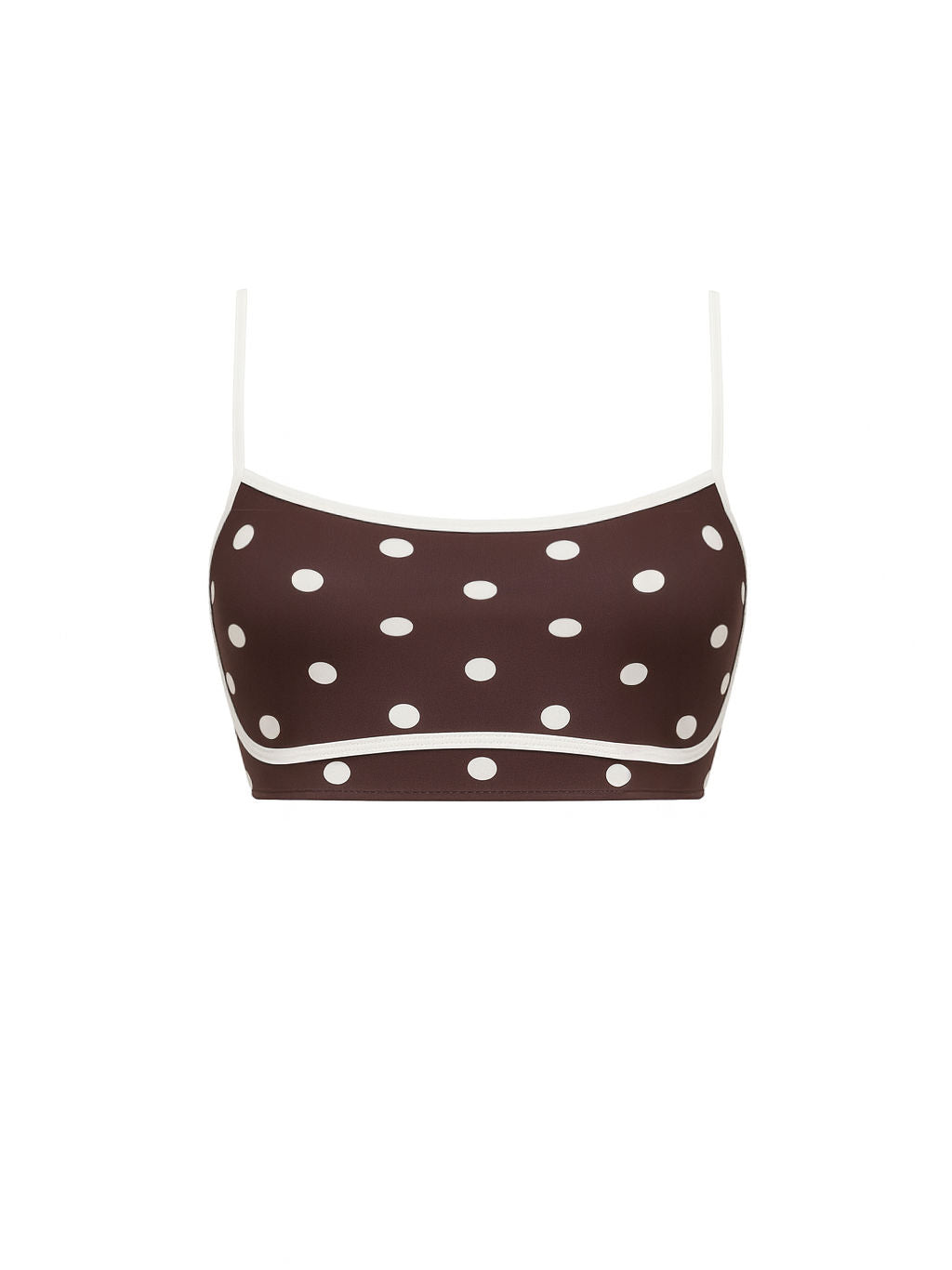 Bandeau With Piping Top in Brandy