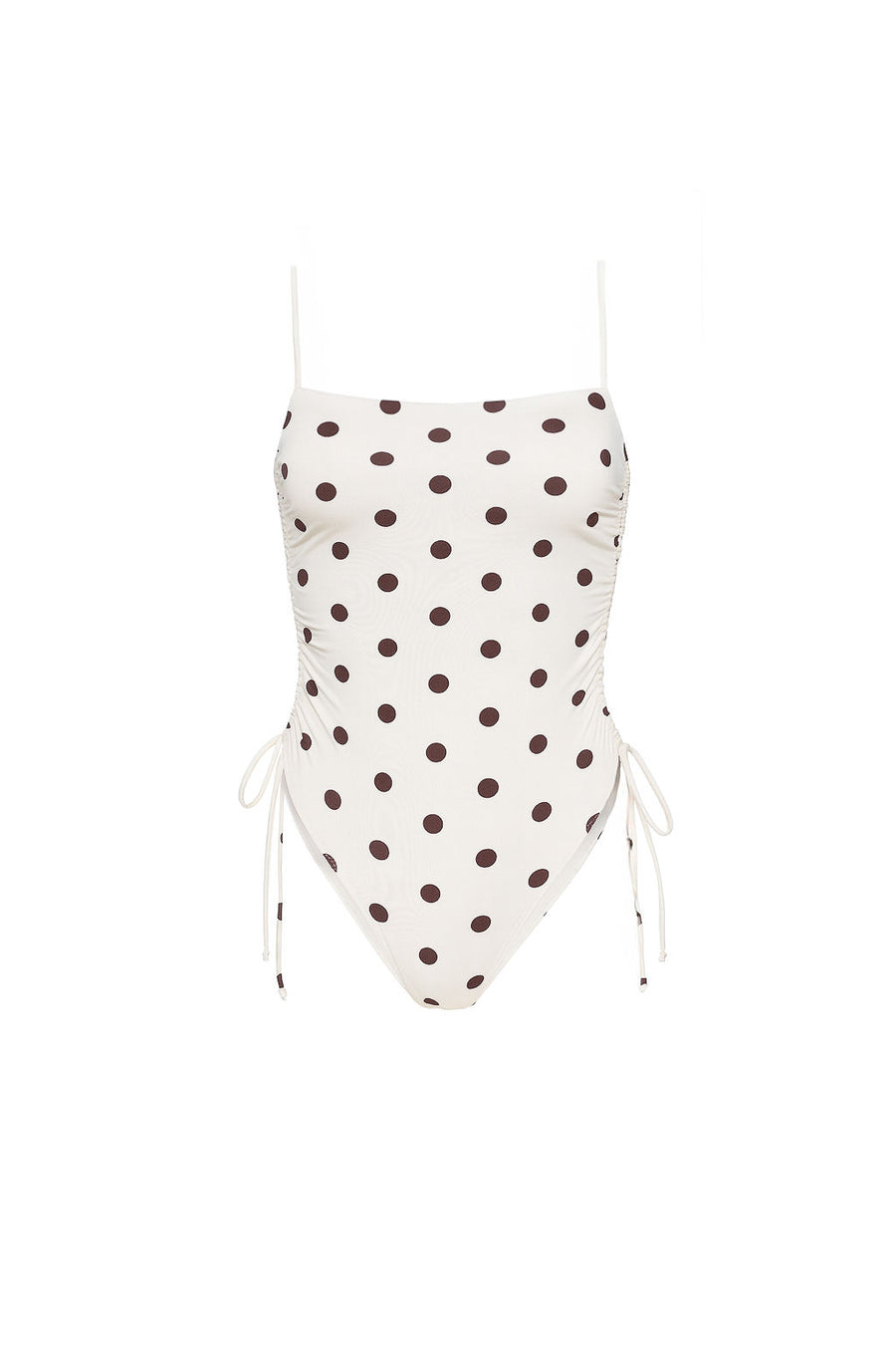 Ruched Square Neck One Piece in Bunny