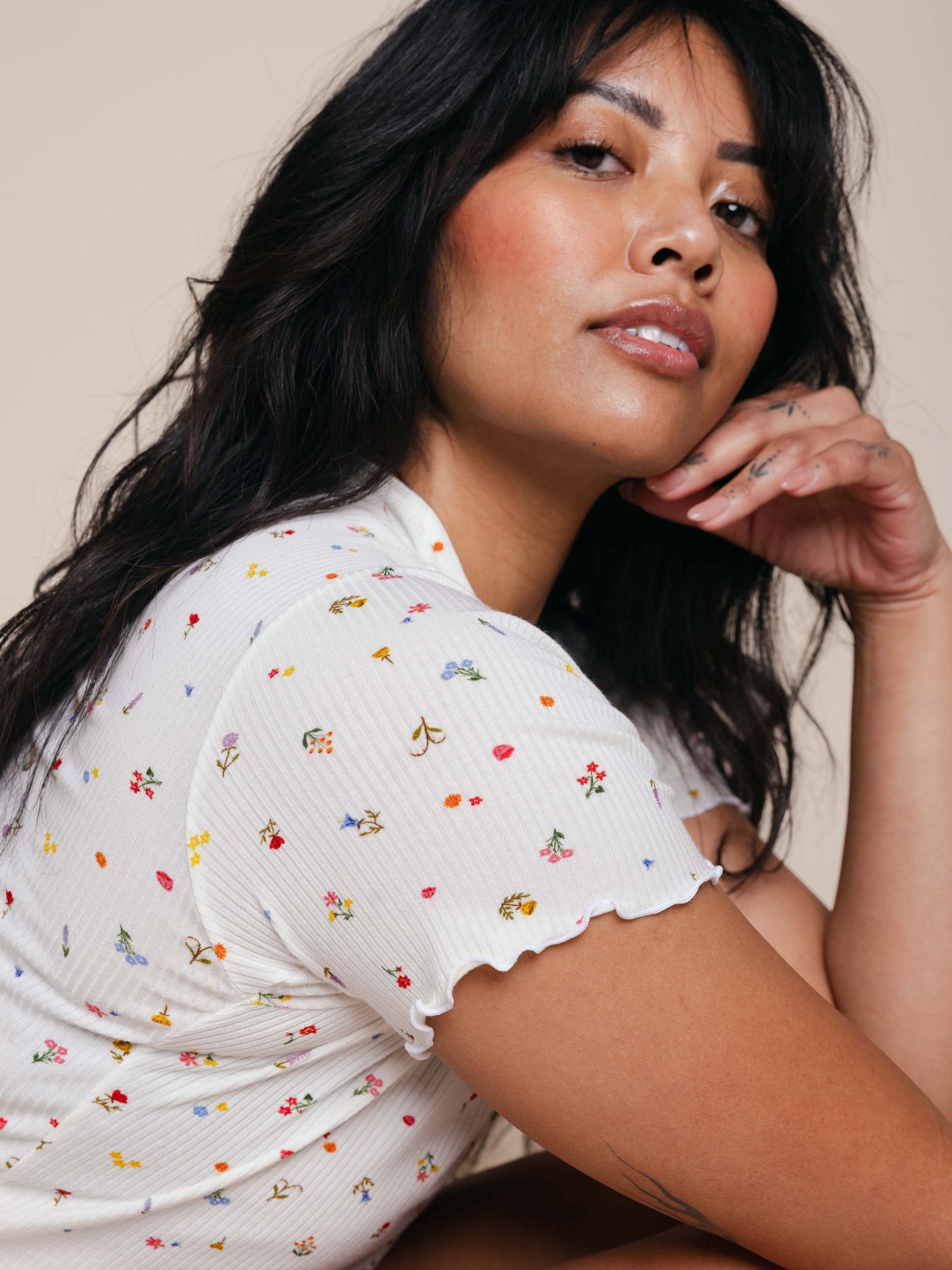 Lounge Lover Baby Tee in Alice