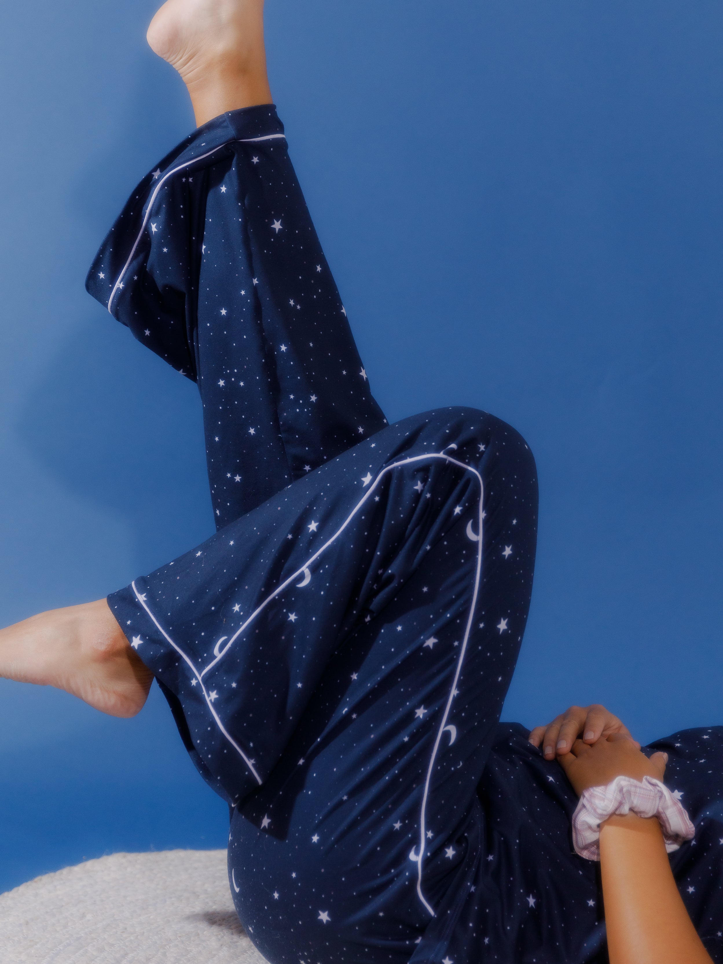 Heart Cloud Print Pajama Set Long Sleeve Buttons Top Elastic - Temu
