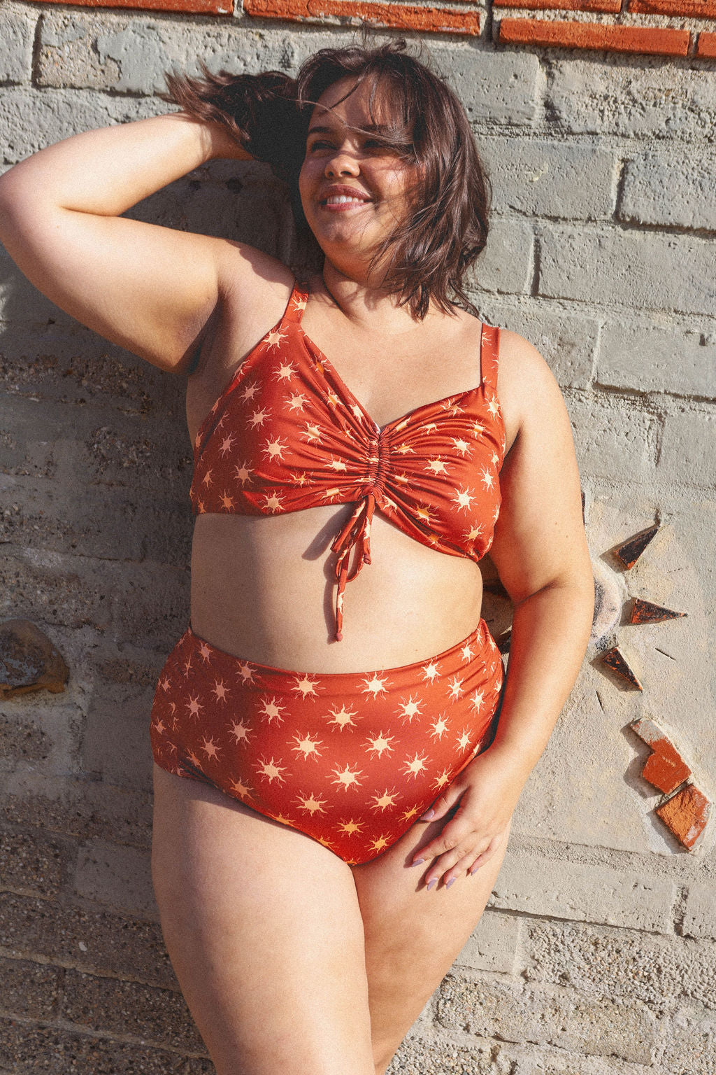 Ruched Tie Top in Solara