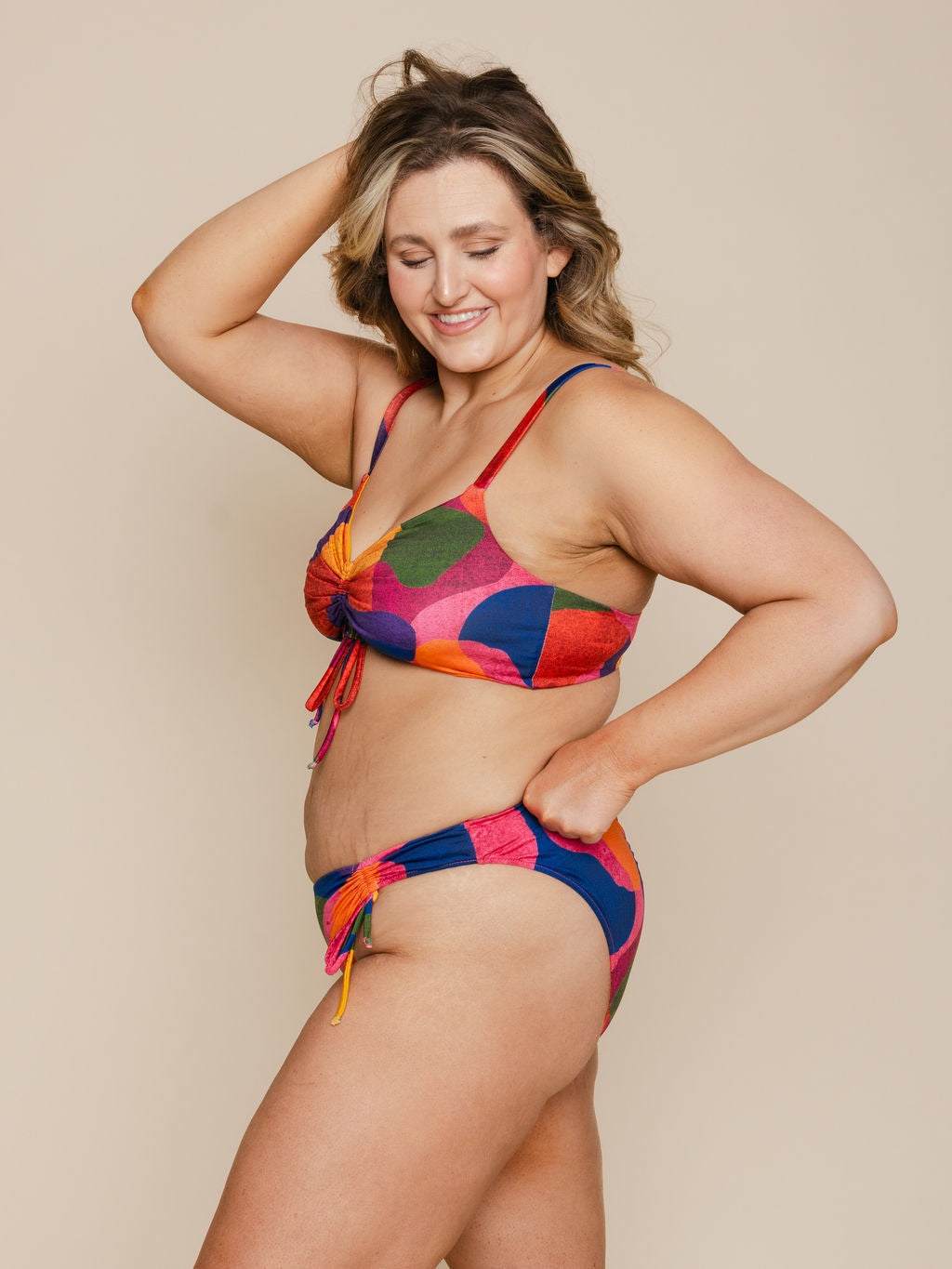 Ruched Tie Bottoms in Isla