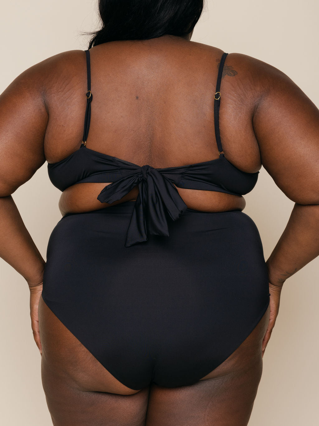High Waisted Full Coverage Bottoms in Black