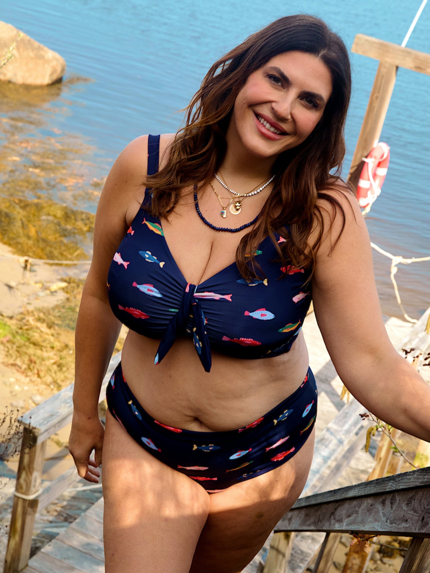 Front Tie Top in Harbor