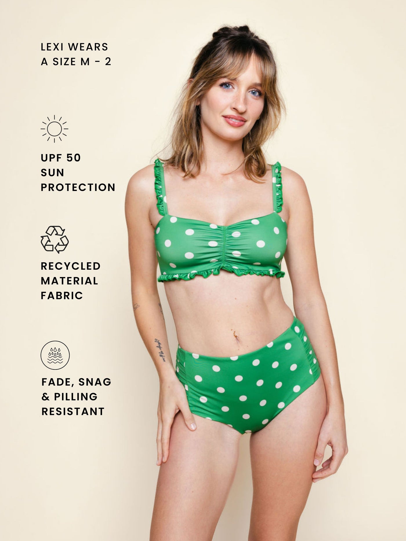 Pleated High Waisted Bottoms in Meadow