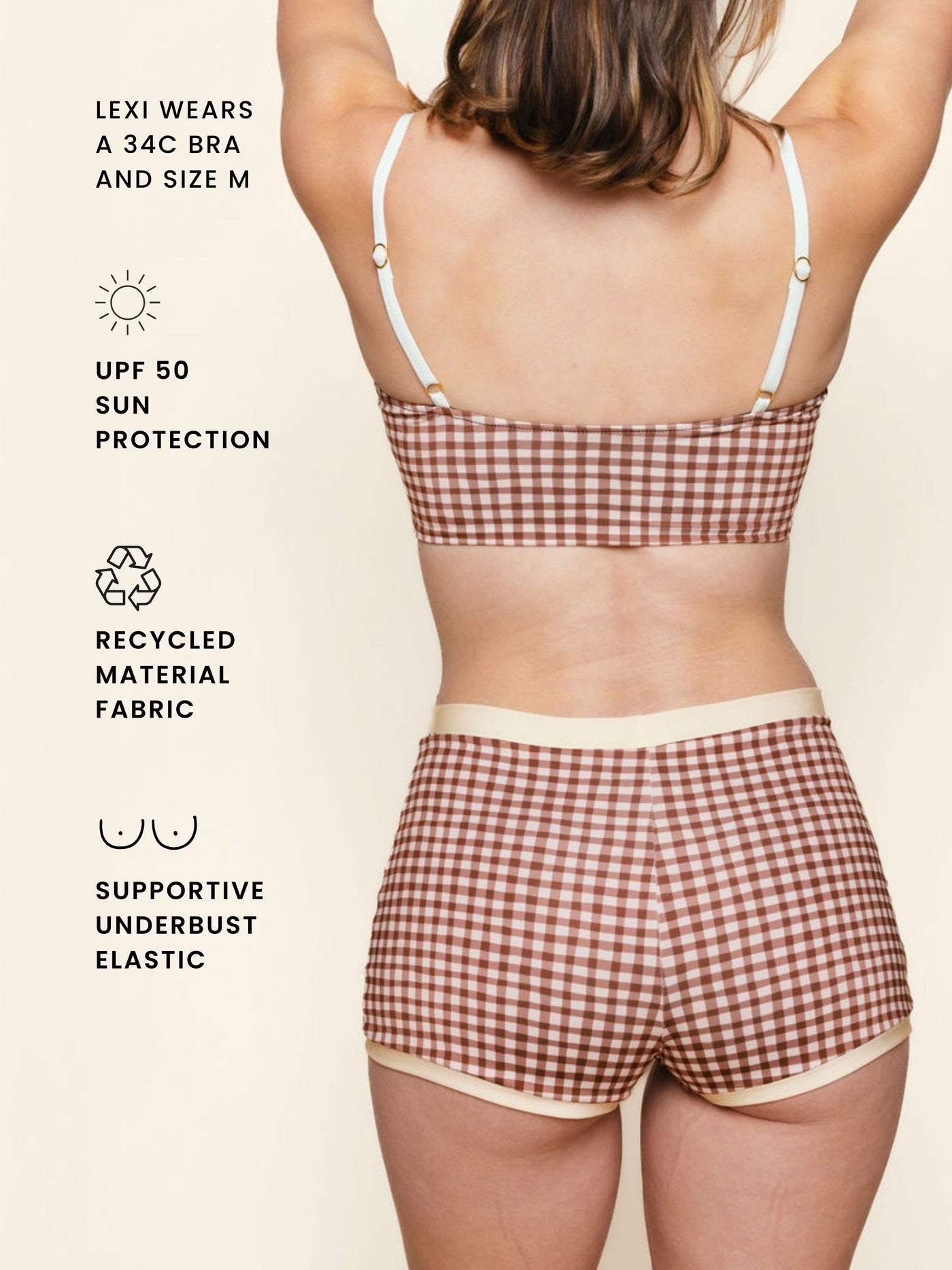 Bandeau With Piping Top in Sugar