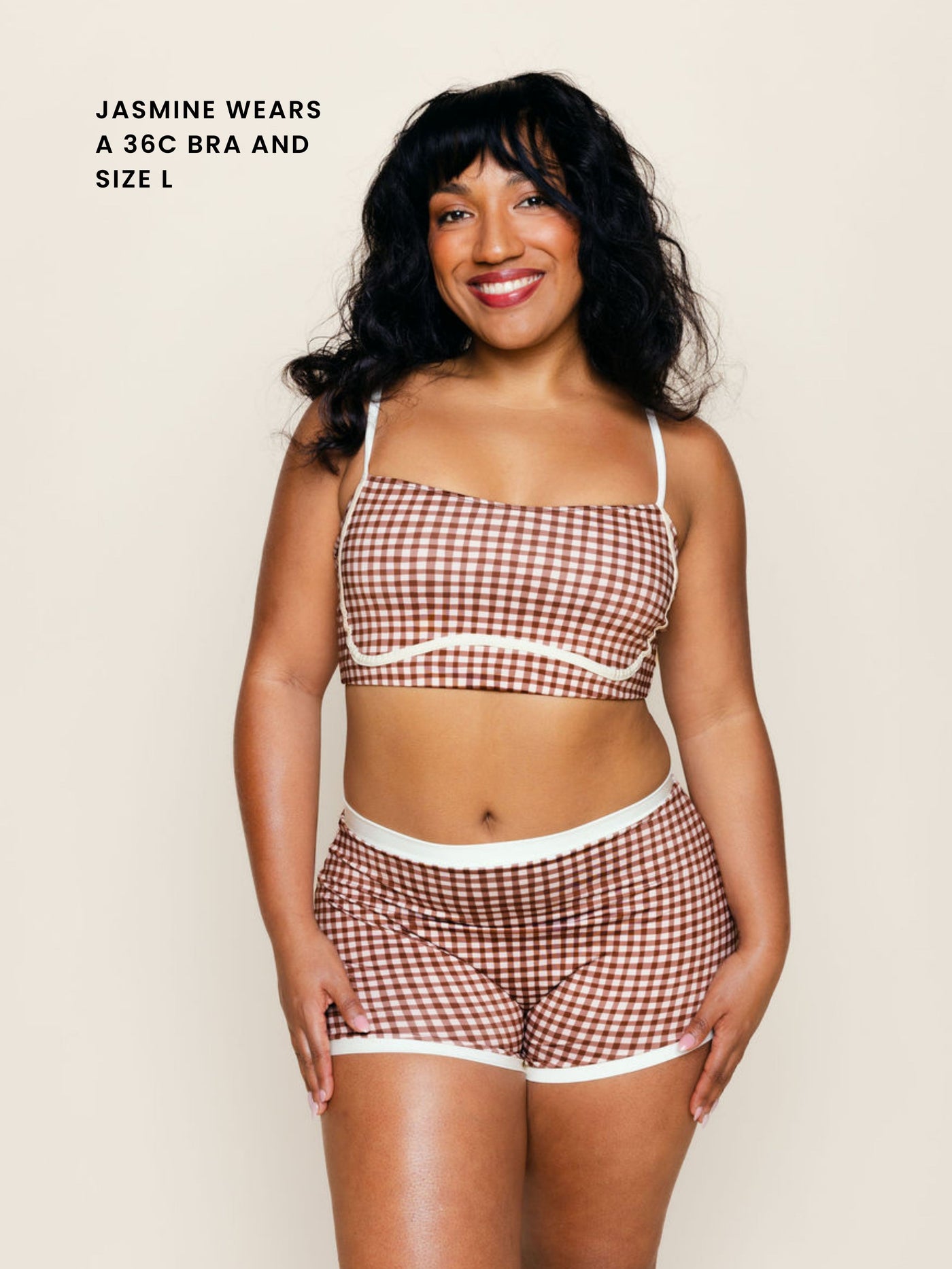 Bandeau With Piping Top in Sugar