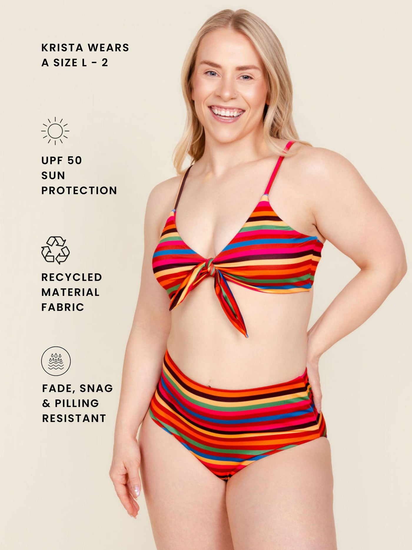 High Waisted Full Coverage Bottoms in Boardwalk