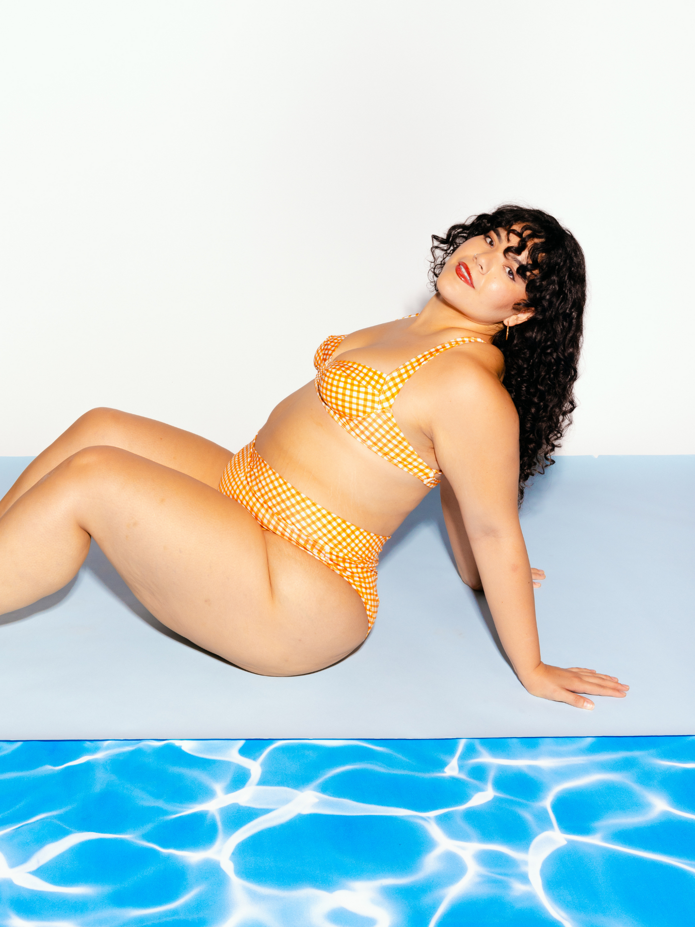 High Hip Crossover Bottoms in Clementine