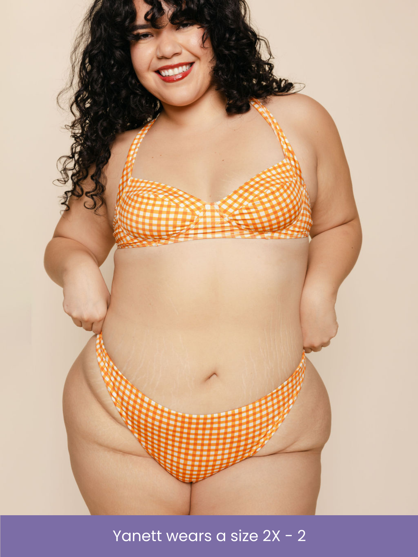 High Leg Mid Rise Bottoms in Clementine