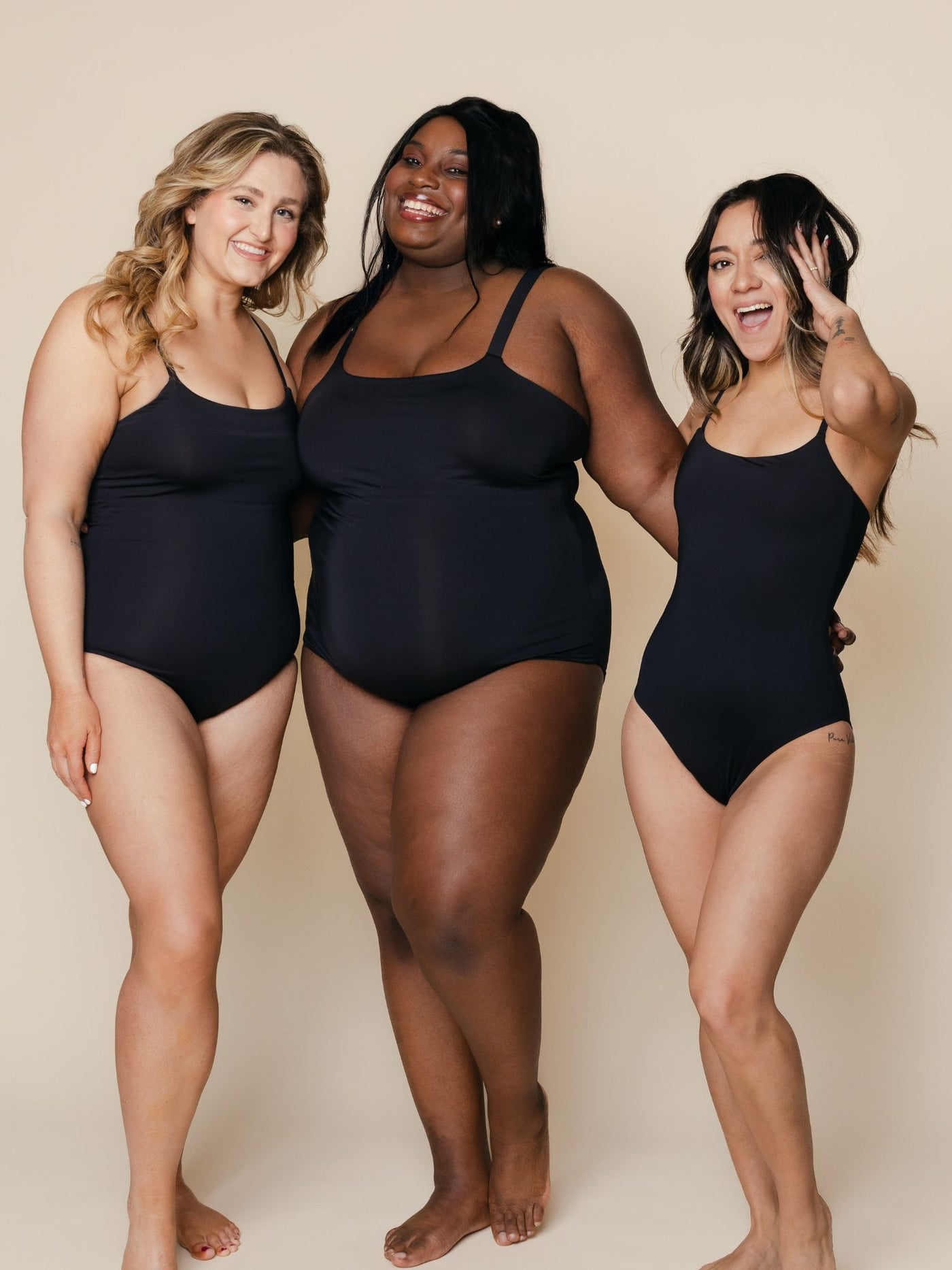 Shelf Bra One Piece in Black