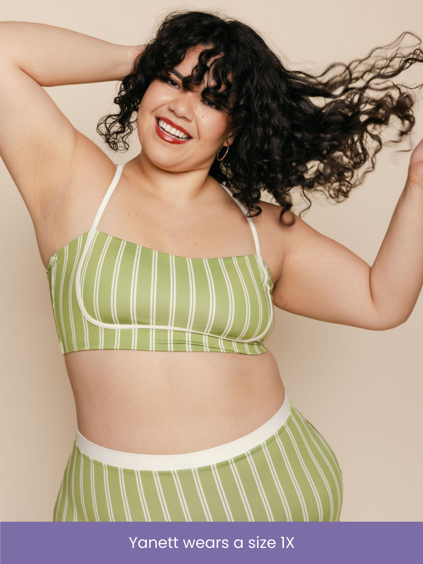 Bandeau With Piping Top in Olivia