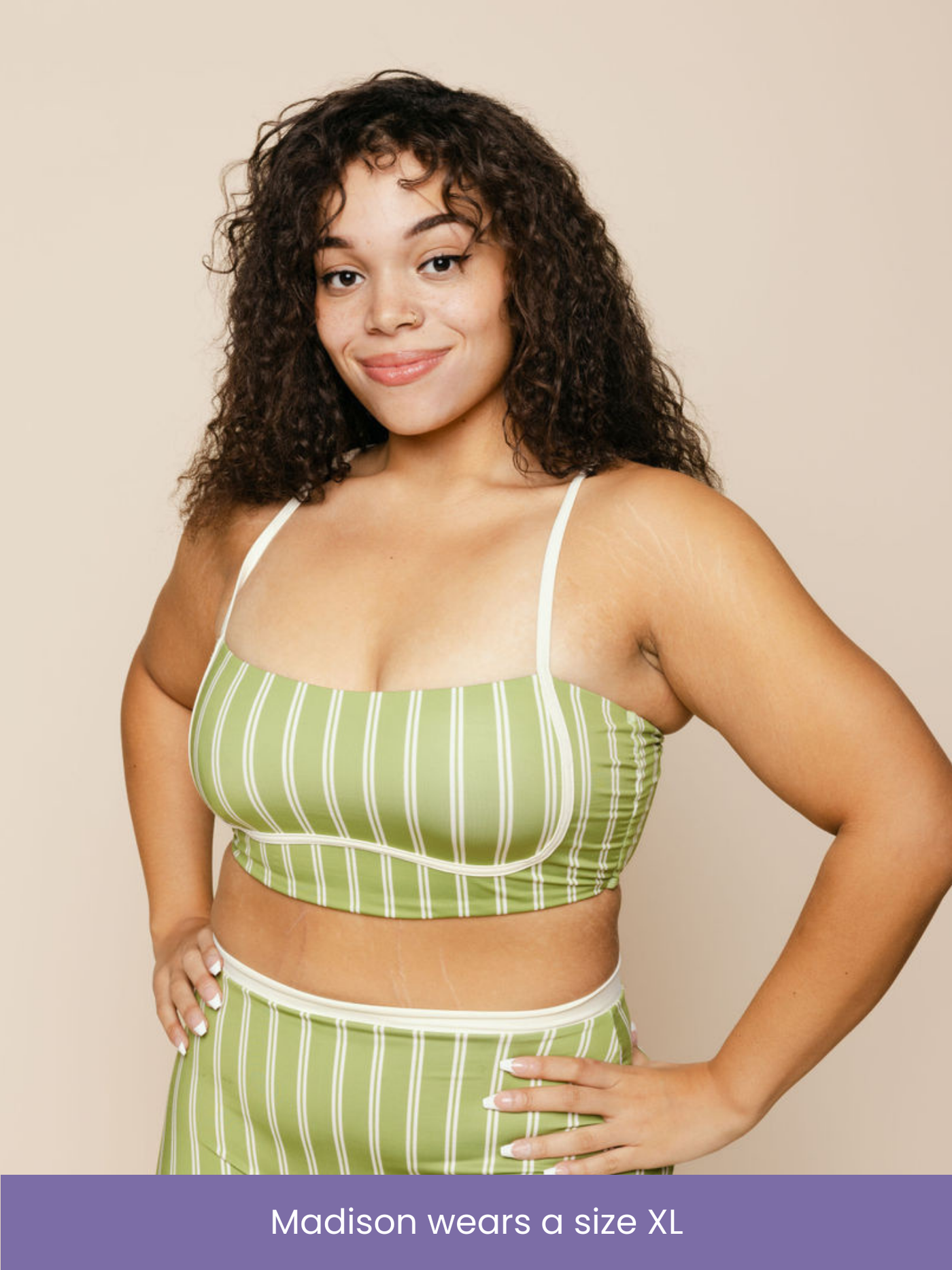 Bandeau With Piping Top in Olivia