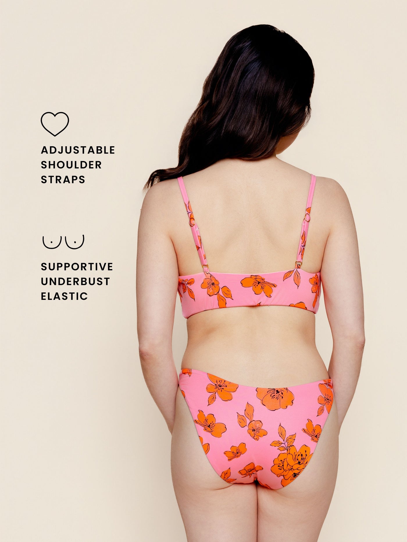 Front Tie Top in Pink Floral