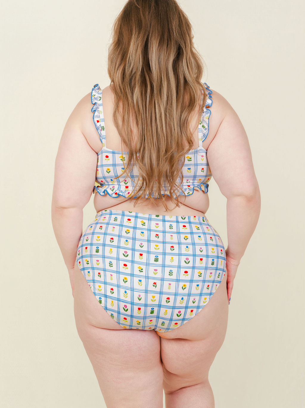 High Waisted Full Coverage Bottoms in Wildflower