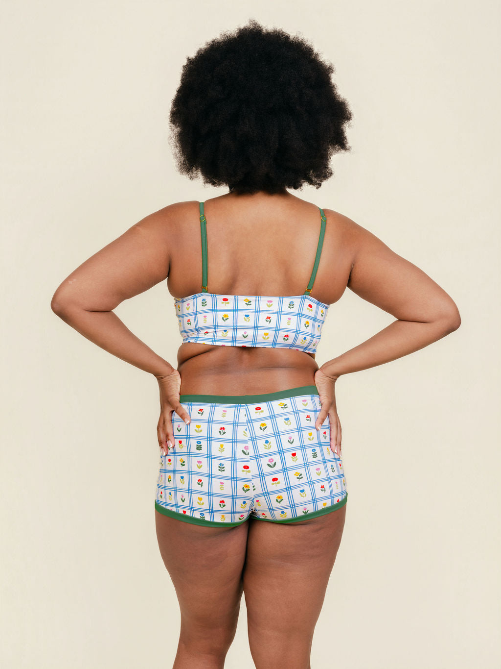 Bandeau With Piping Top in Wildflower