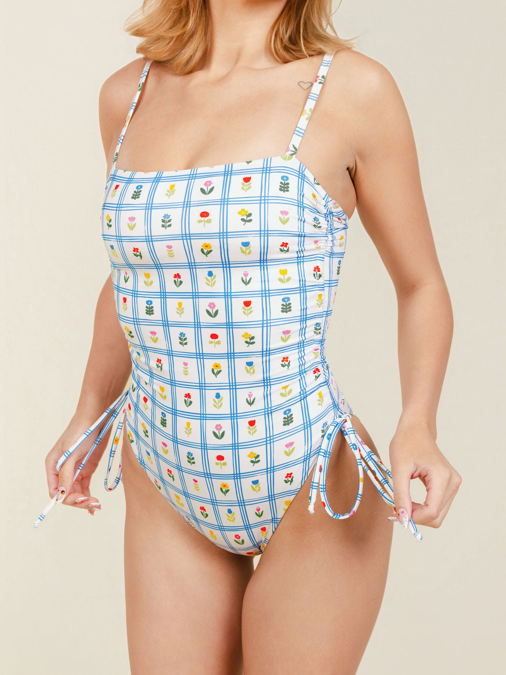Wildflower Print Ruched One Piece - Kitty and Vibe x Harper Sage