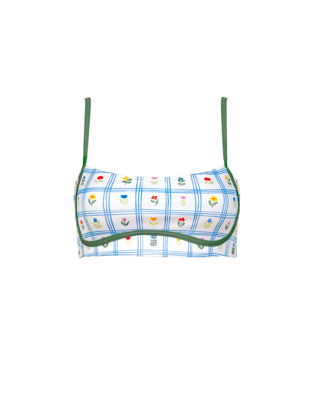 Bandeau With Piping Top in Wildflower