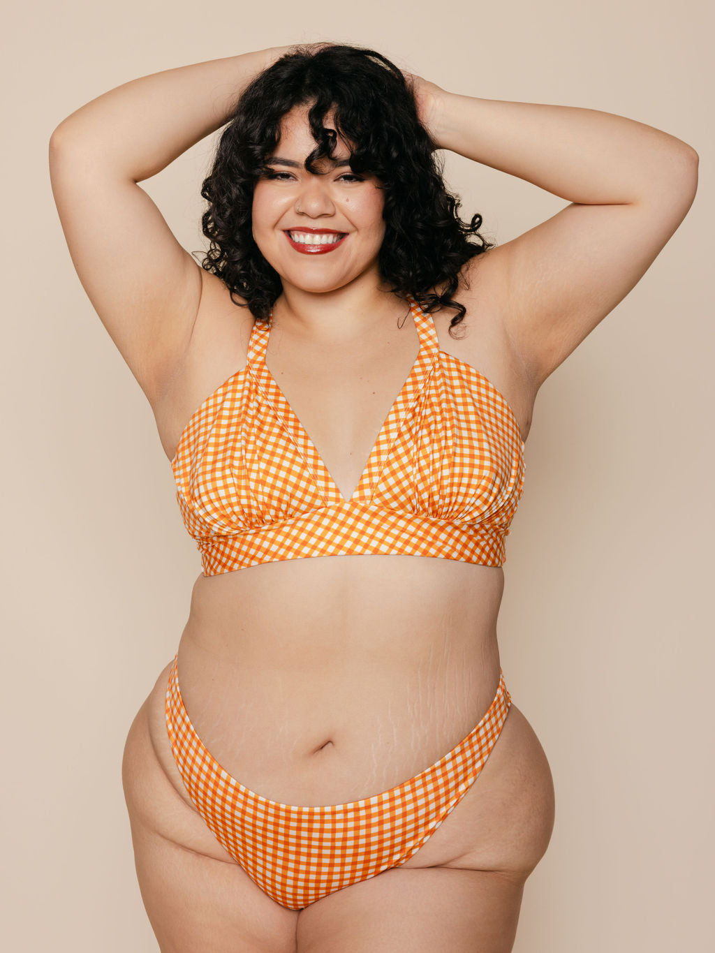 High Leg Mid Rise Bottoms in Clementine