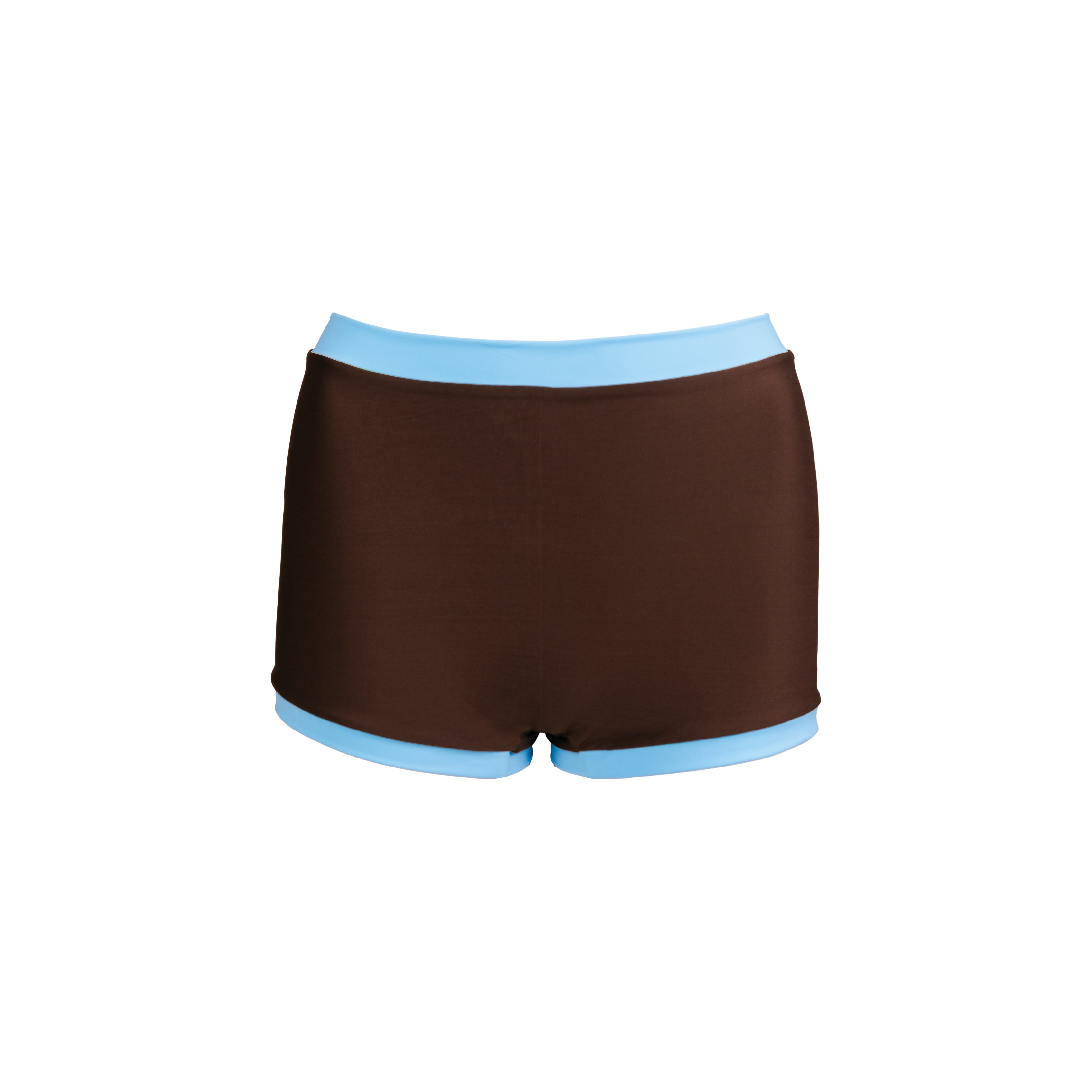Boyshort Bottoms in Brown & Blue