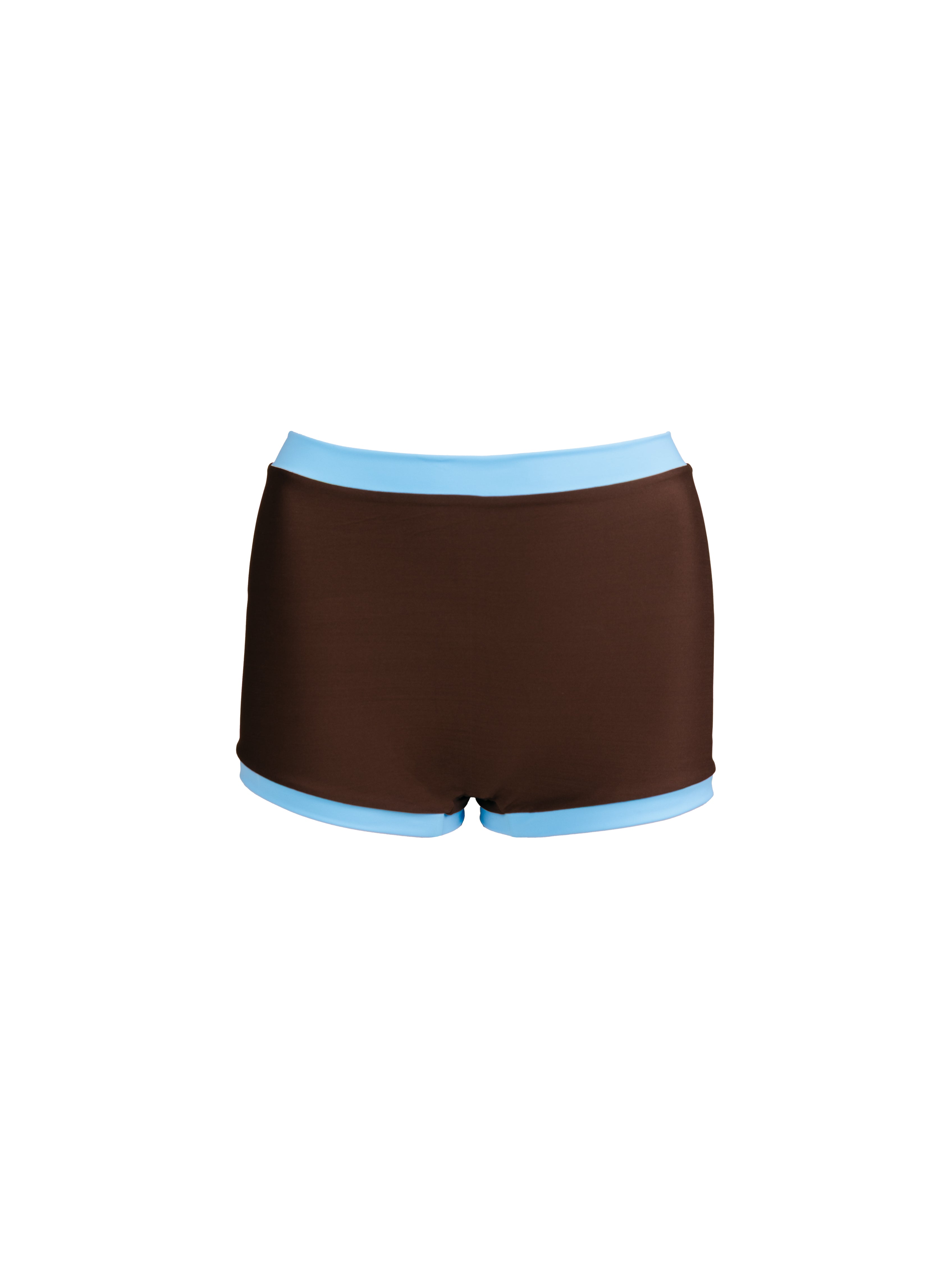Boyshort Bottoms in Brown & Blue