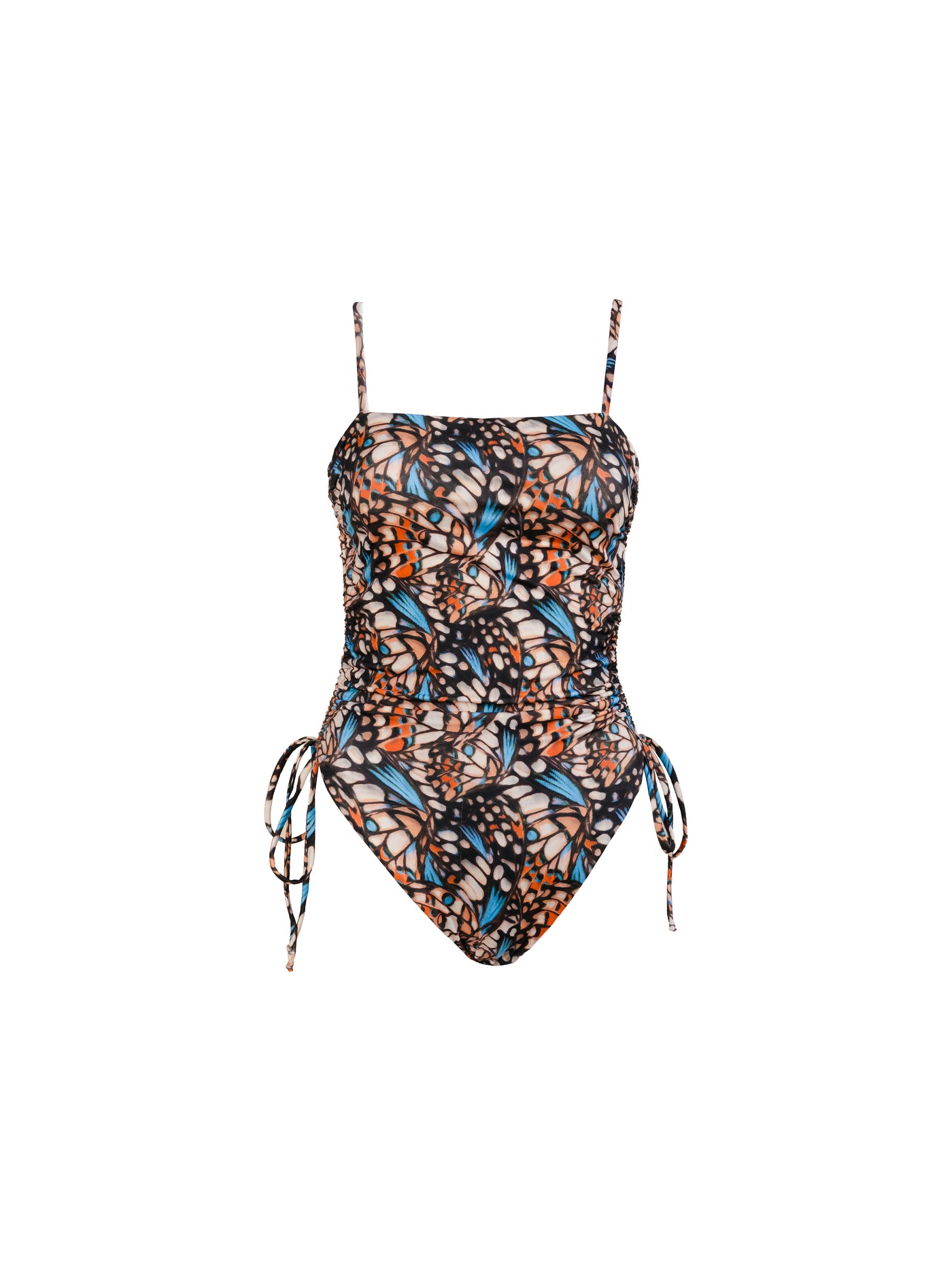 Ruched Square Neck One Piece in Mik