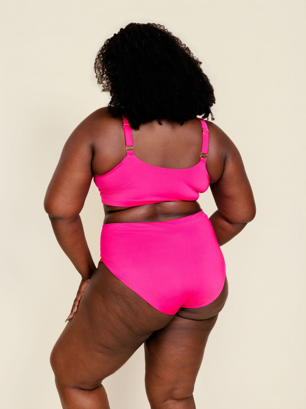 High Waisted Full Coverage Bottoms in Punch