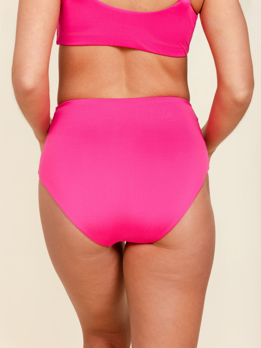 High Waisted Full Coverage Bottoms in Punch