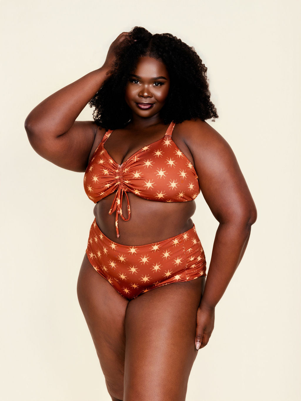 Pleated High Waisted Bottoms in Solara