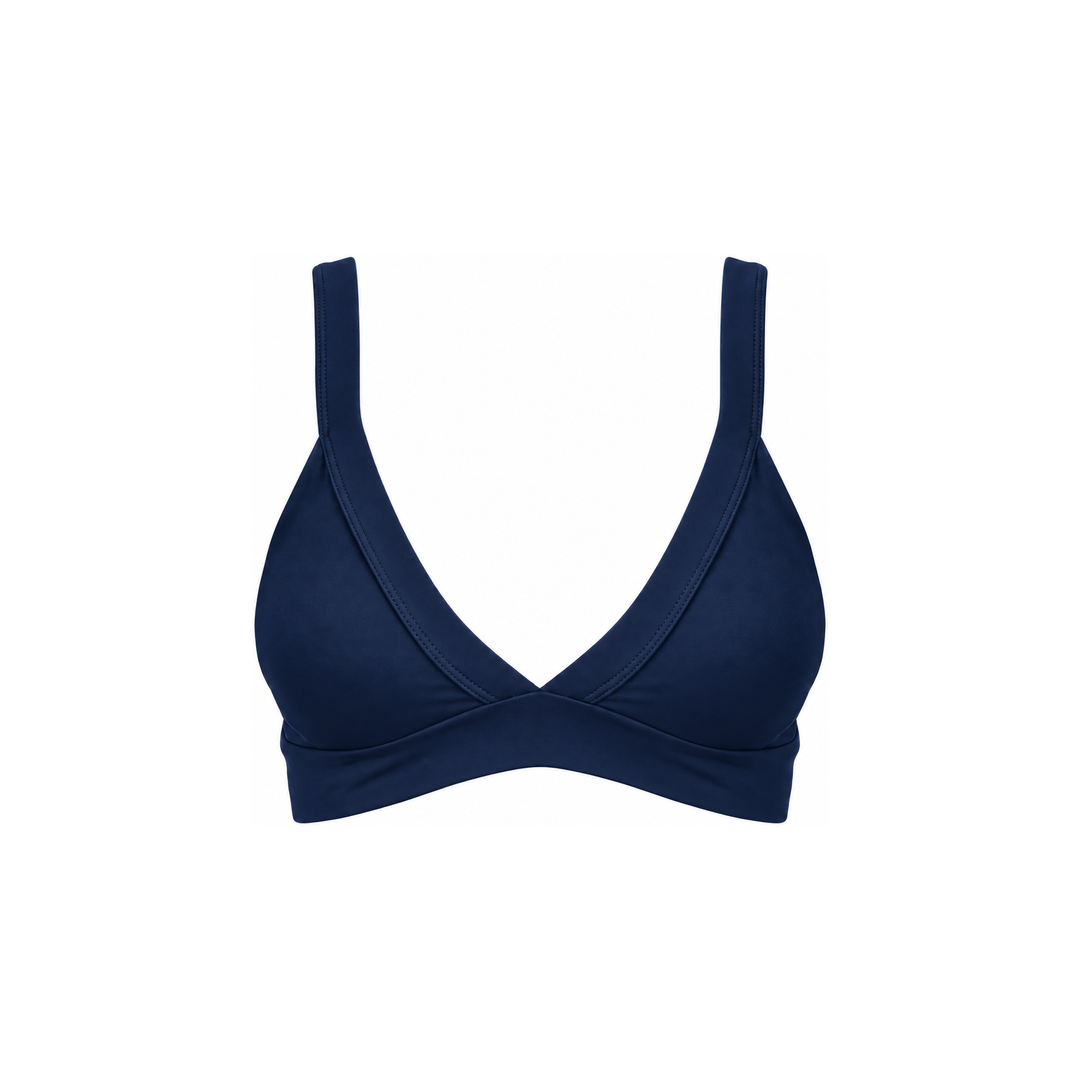 Banded Triangle Top in Navy
