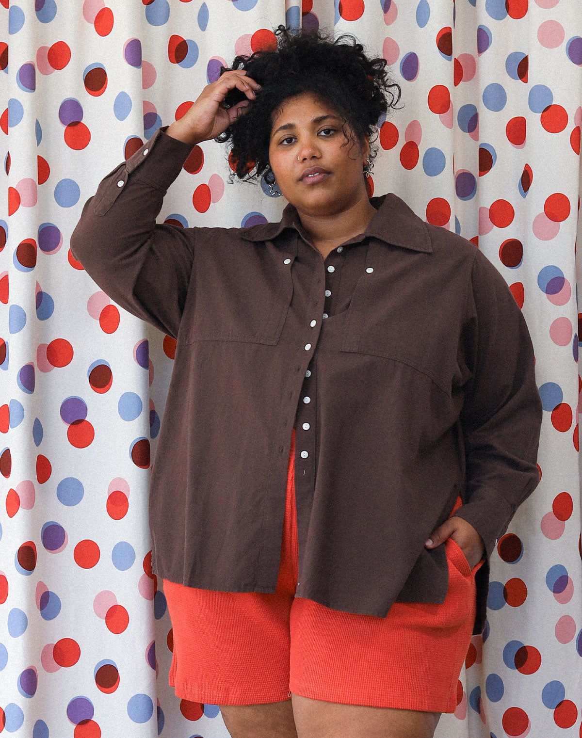 Collared Shirt in Chocolate