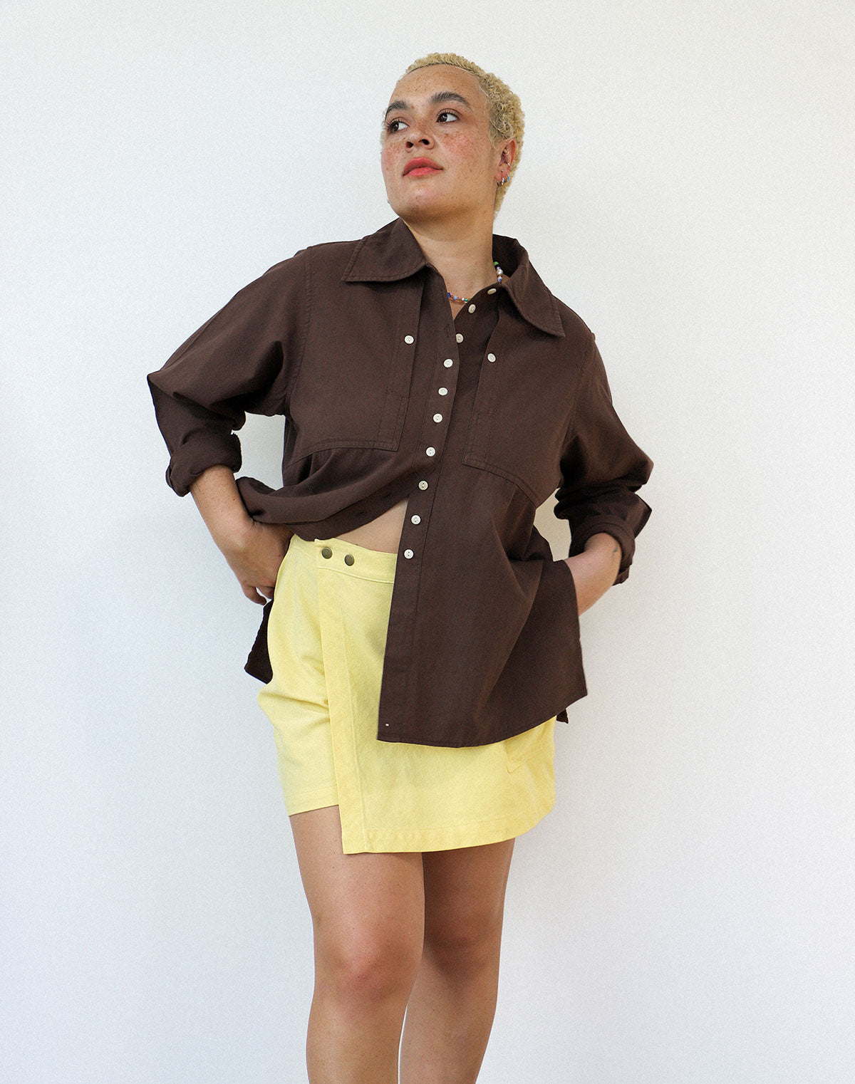 Collared Shirt in Chocolate