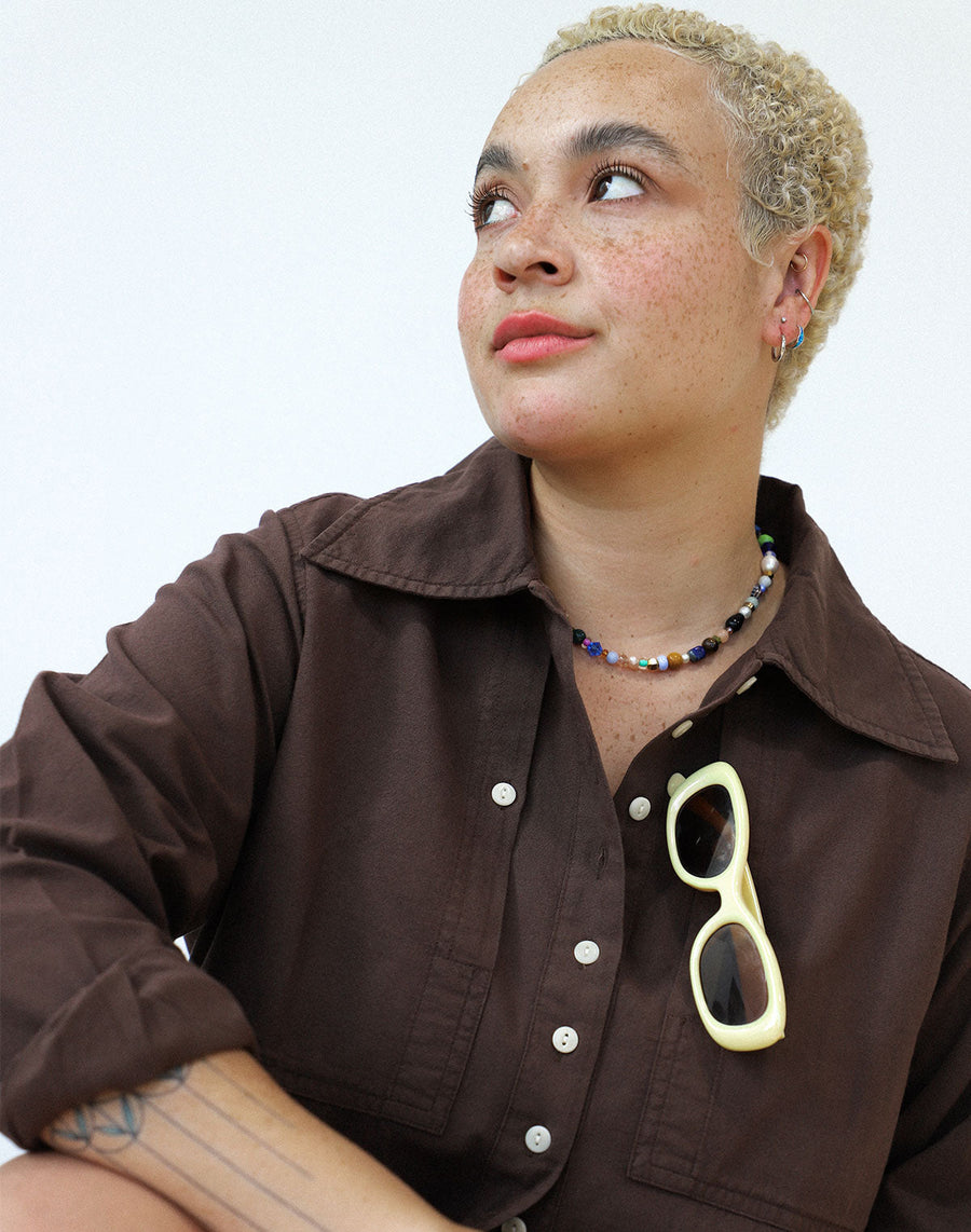 Collared Shirt in Chocolate