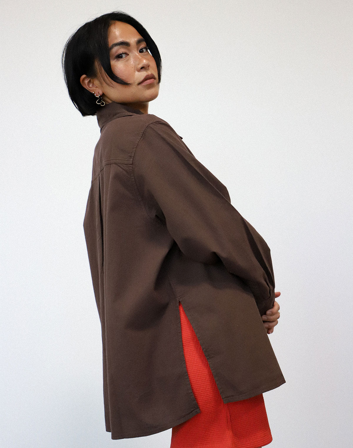 Collared Shirt in Chocolate