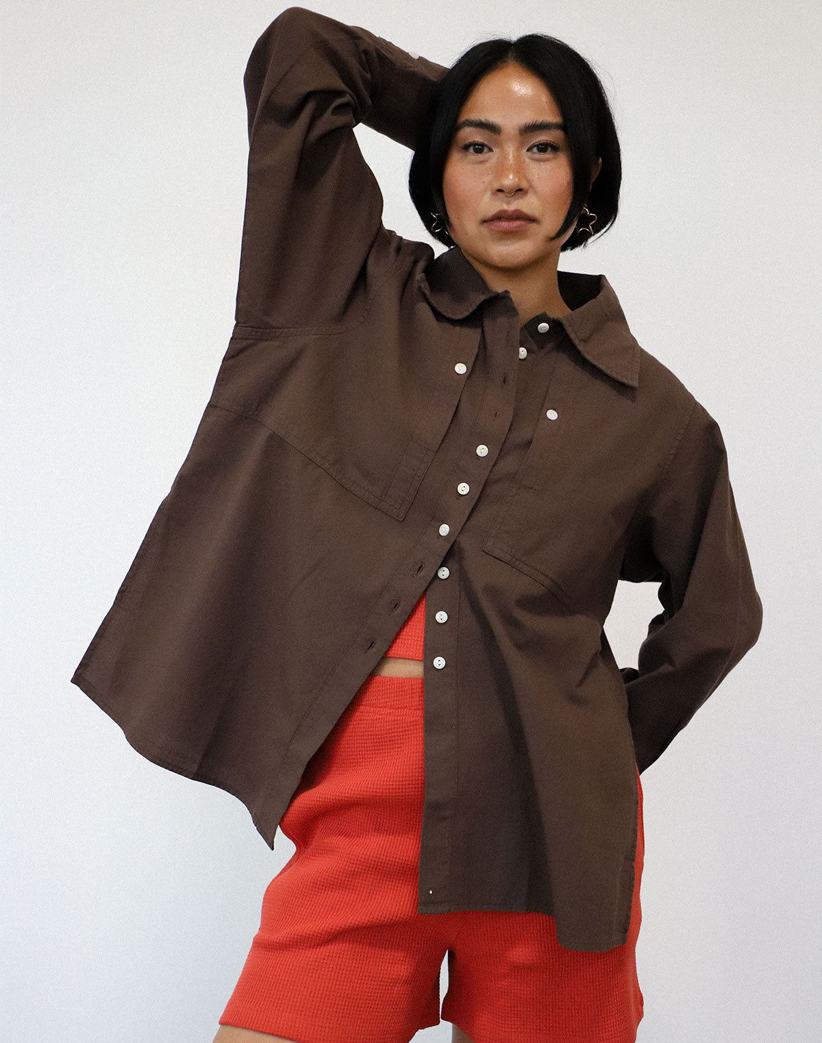 Collared Shirt in Chocolate