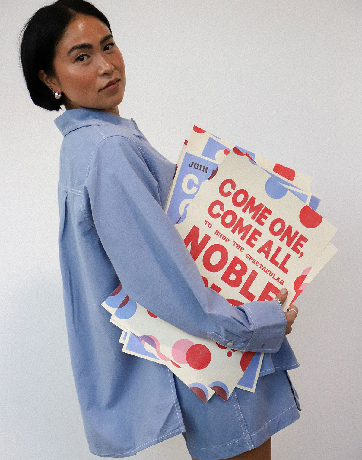 Collared Shirt in Pebble Blue