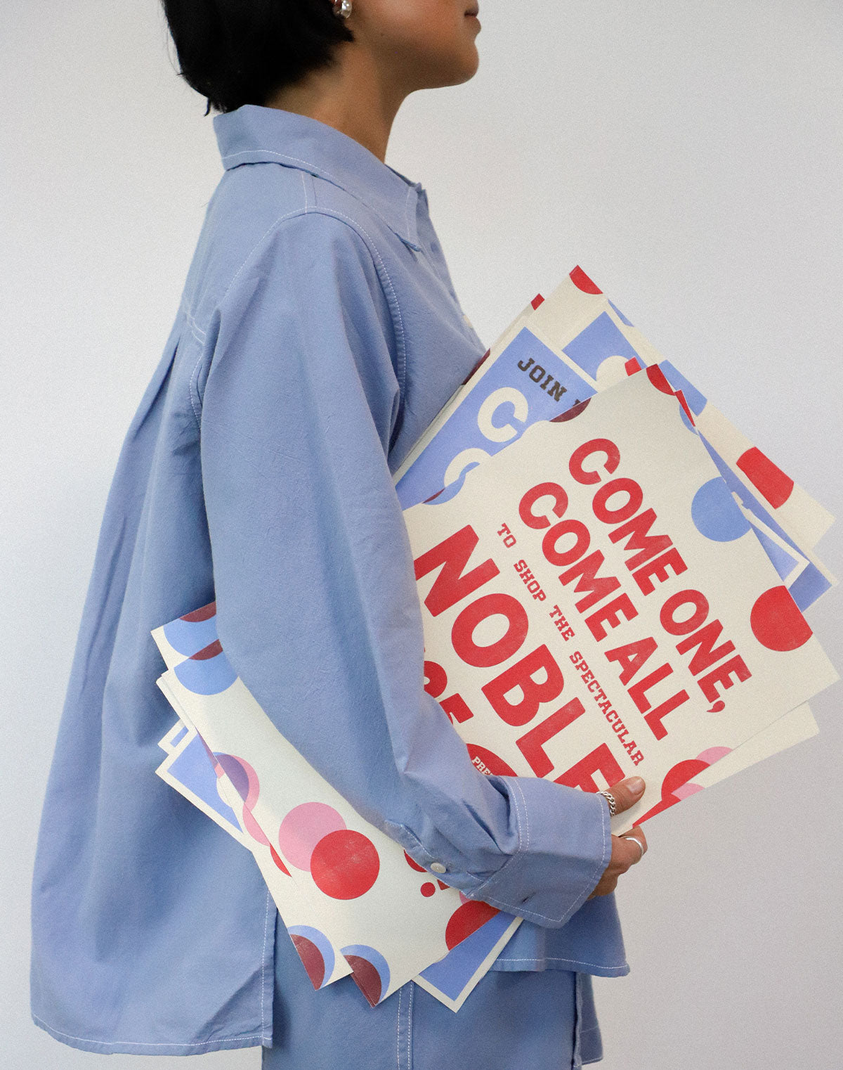 Collared Shirt in Pebble Blue